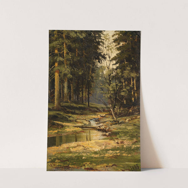Forest Brook by Ivan Ivanovich Shishkin