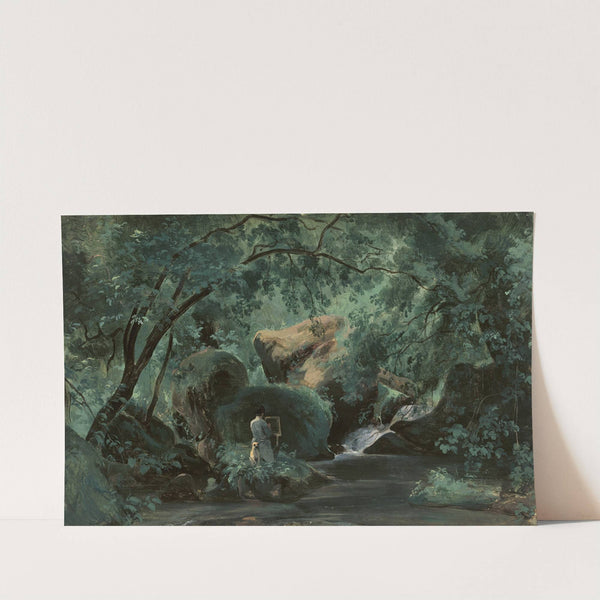 Forest Interior with a Painter,Civita Castellana by André Giroux