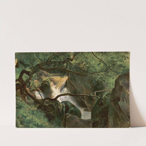 Forest Interior with a Waterfall by André Giroux