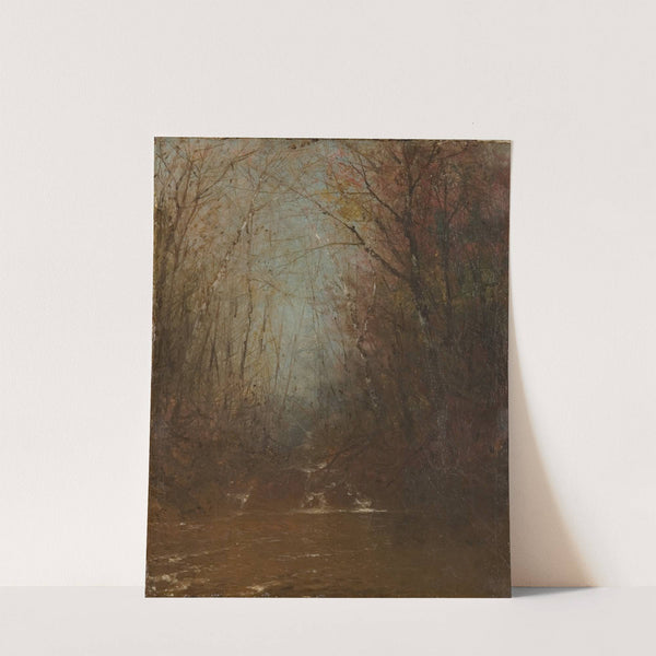 Forest Interior With Stream by John Frederick Kensett