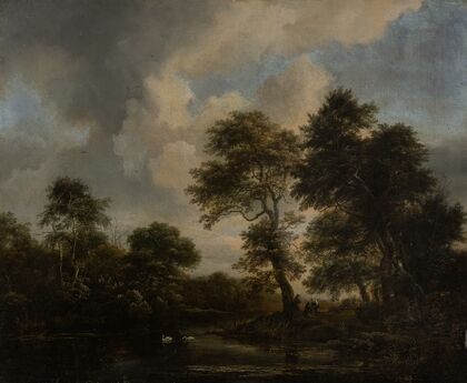 Forest Lake with two Swans (ca 1660-1665)