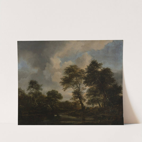 Forest Lake with two Swans (ca 1660-1665) by Jacob van Ruisdael