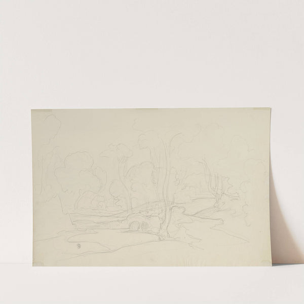 Forest landscape by August Lucas