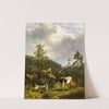 Forest Landscape with a Shepherd Boy and Cattle (1856) by Nils Andersson