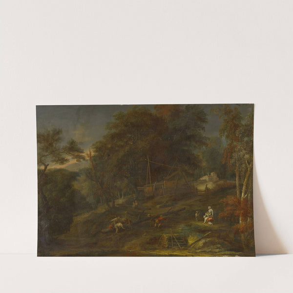 Forest Landscape with Staffage Figures by Maximilian Joseph Schinnagl