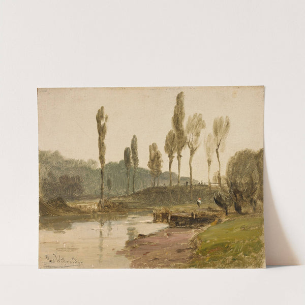 Forest landscape with water by Ludwig Willroider