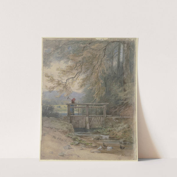 Forest landscape with weir by Philipp Rumpf