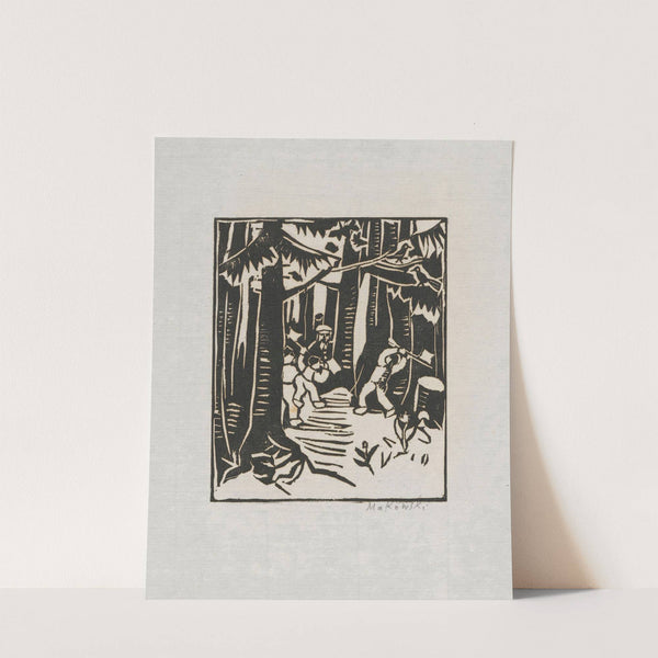 Forest logging (before 1924) by Tadeusz Makowski