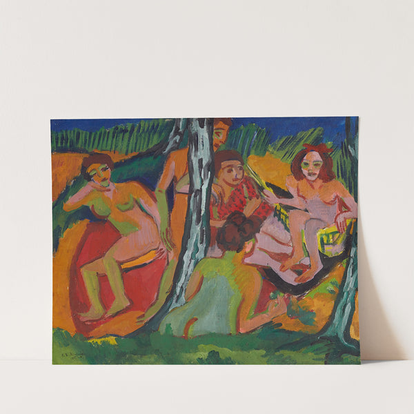 Forest Scene (Moritzburg Lakes) (ca. 1909 – 1925) by Ernst Ludwig Kirchner