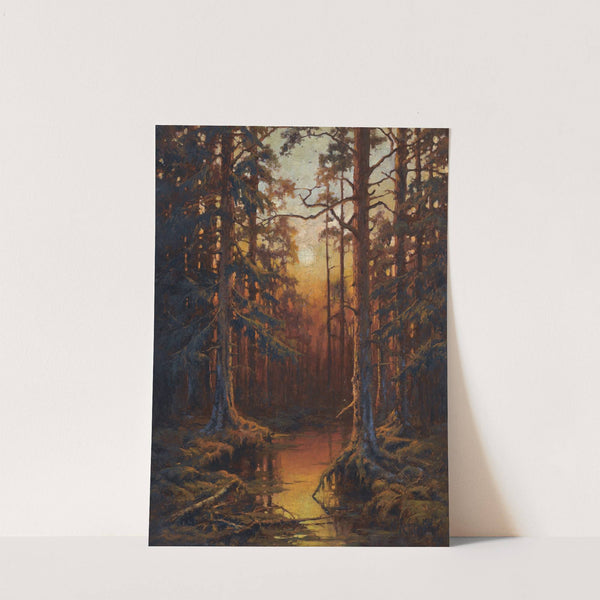 Forest Sunset by Julius Sergius Klever