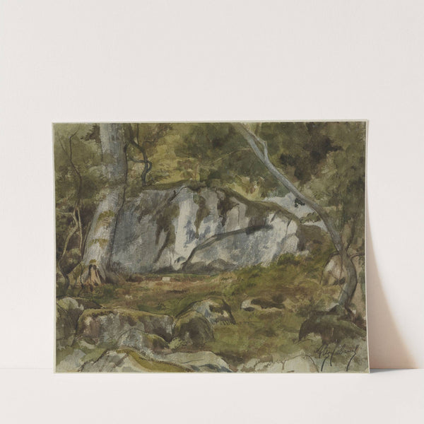 Forest with boulders by Alexandre Cabanel