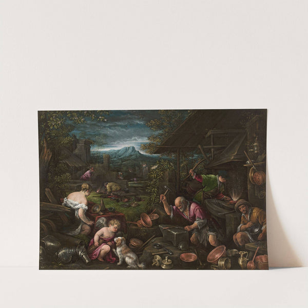 Forge of Vulcan by Francesco Bassano the Elder
