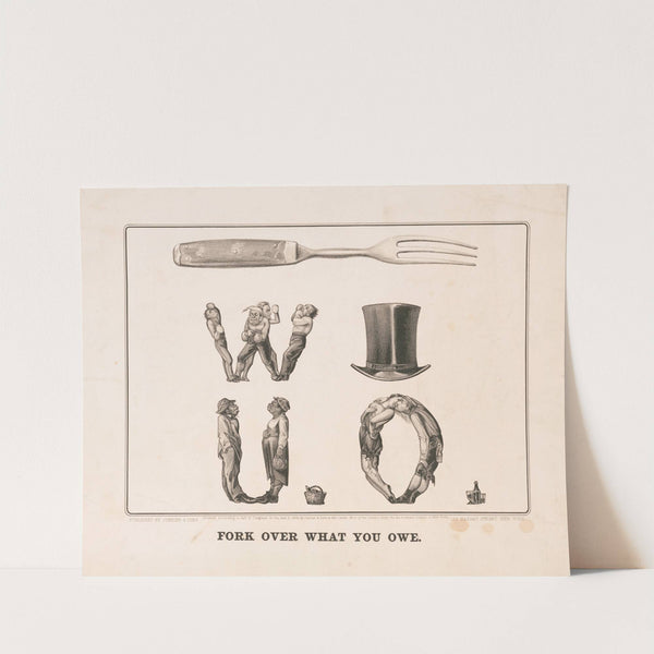 Fork over what you owe (1868) by Currier & Ives.