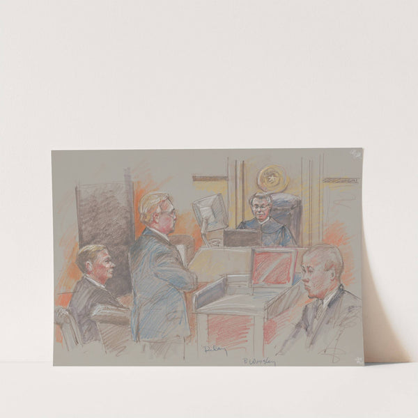 Former representative Tom DeLay during his corruption trial for illegal campaign finance activities by Brigitte Woosley