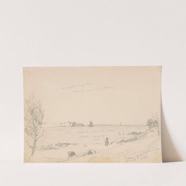 Fort Hamilton,Staten Island by Jasper Francis Cropsey