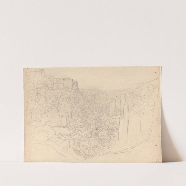 Fortified Castle Above a Narrow Valley by Friedrich Salathé