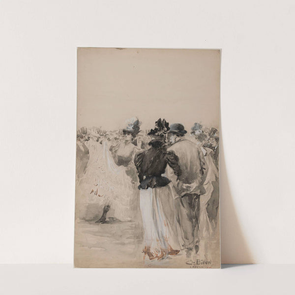 Foule avec couple vu de dos au premier plan (Bal du Moulin Rouge) by Charles Billon