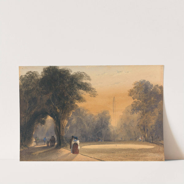 Fountain in the Gardens, Paris; Evening by Thomas Shotter Boys