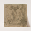 Fountain with Putti Riding Dolphins (last half 1800s) by Alphonse Legros