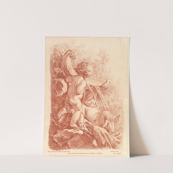 Fountain with Two Cupids (ca. 1773) by Gilles Demarteau the Elder