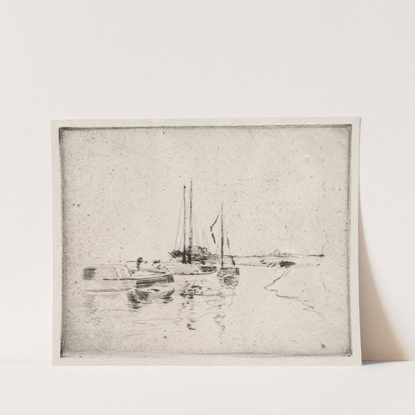 Four Boats on the Canal, Near Dordrecht (1881–83) by John Henry Twachtman