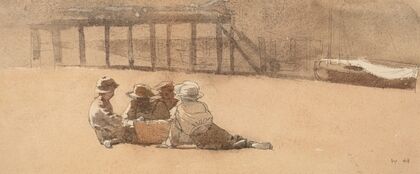 Four Boys on a Beach (1873)