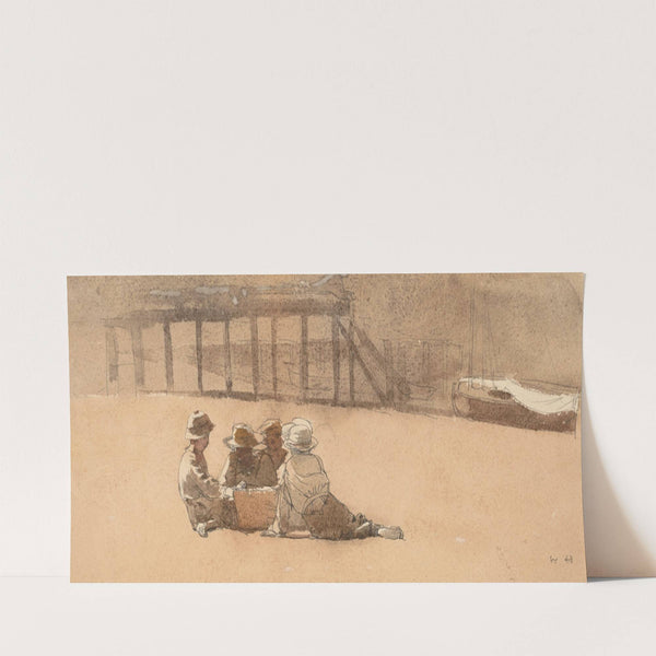 Four Boys on a Beach (1873) by Winslow Homer