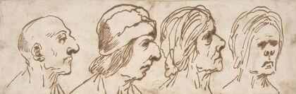 Four Caricatured Heads (1612–66)