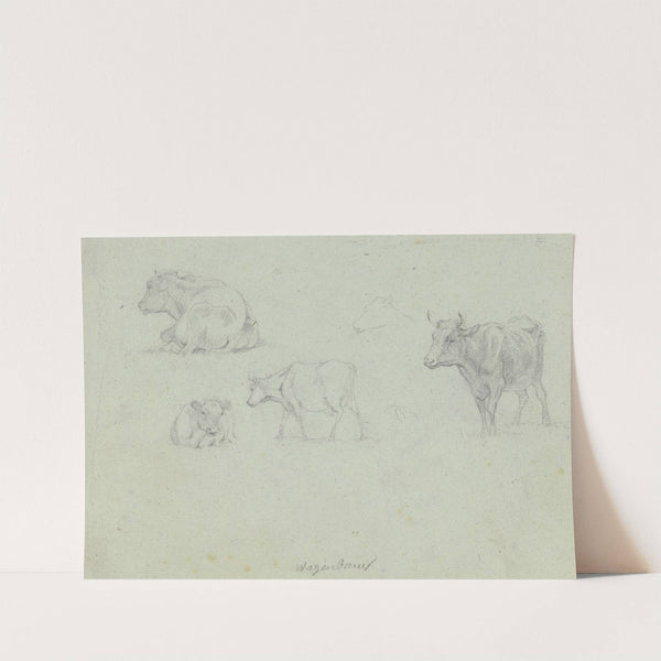 Four cattle by Max Joseph Wagenbauer