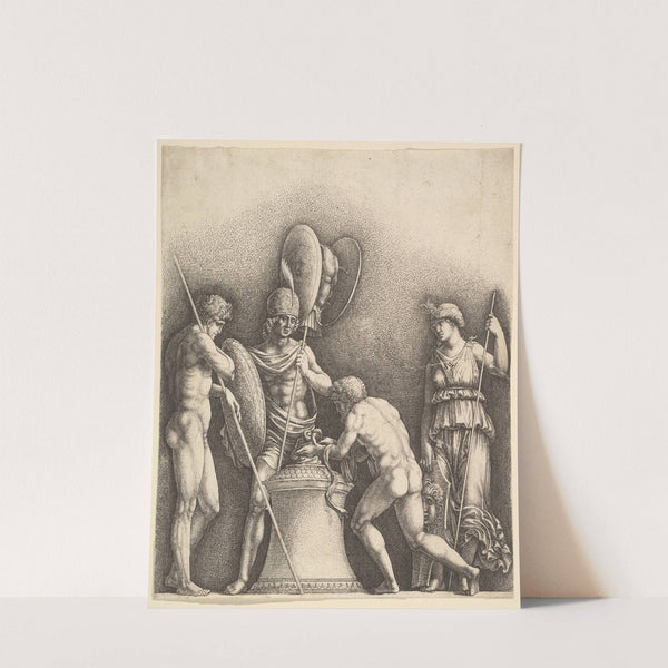 Four classical figures (pagan sacrifice) (1638) by Wenceslaus Hollar