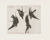Four dead crows hanging from a wall (1856-1897)
