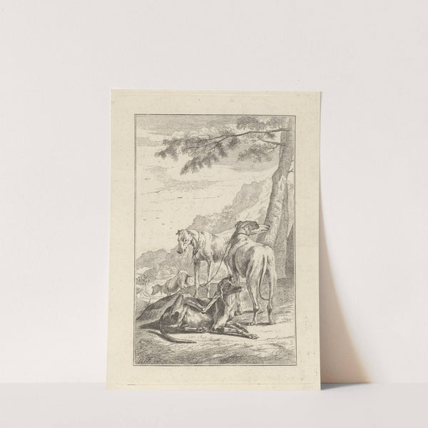 Four dogs by George Bickham the Younger