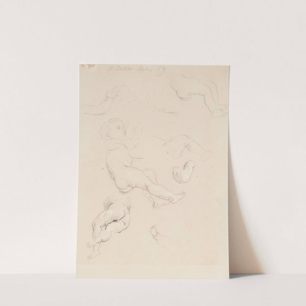 Four Figure Studies by Eduard Julius Friedrich Bendemann