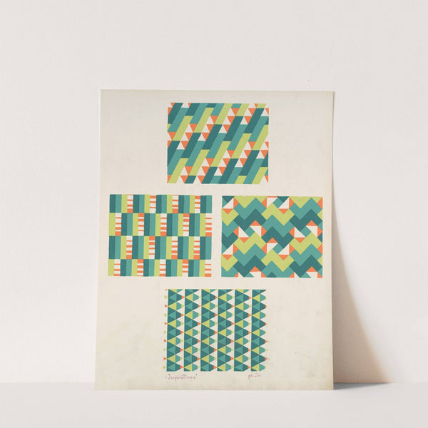 Four geometric compositions 5 by André Durenceau