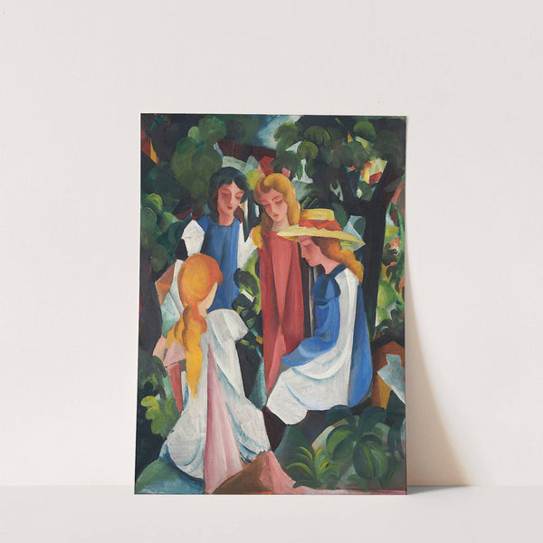 Four Girls (1912 - 1913) by August Macke