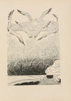 Four gull-winged Djinns lifting up Suleiman-bin-Daoud’s palace