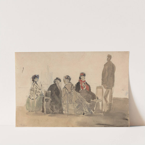 Four Ladies Seated at Trouville (1866) by Eugène Boudin