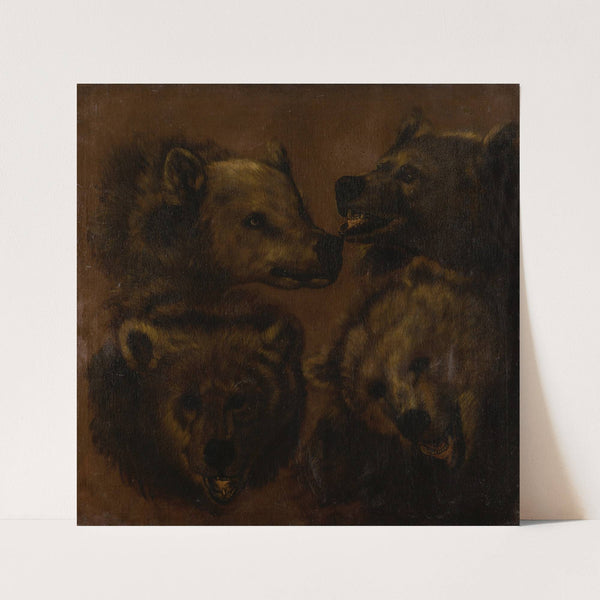 Four Lifesized Bear’s Heads (ca 1710-1725) by Johann Melchior Roos
