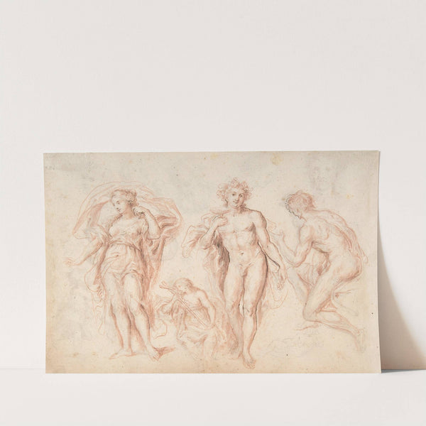 four main figure studies (1745–1815) by Bartholomaeus Ignaz Weiss