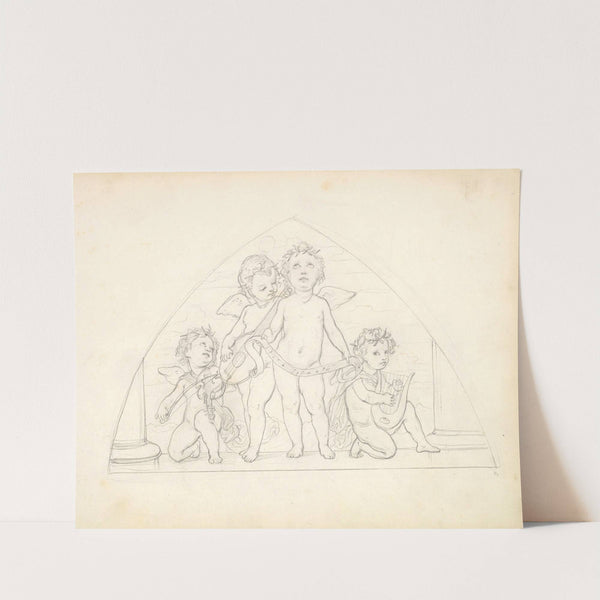 Four Musical Putti (ca. 1849) by Frederic Leighton