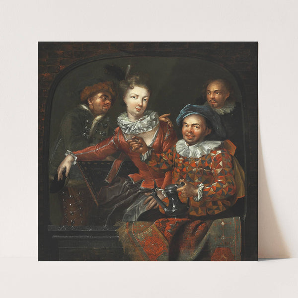 Four people in a niche by Benoît Le Coffre