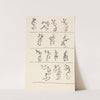 Four Registers of Fourteen Dancing Figures by Henri Gaudier-Brzeska