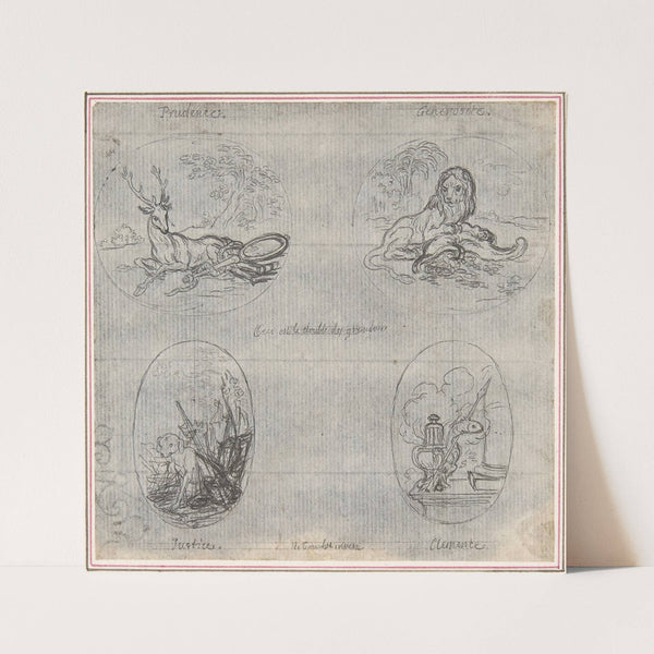 Four Small Allegories by Hubert-François Gravelot