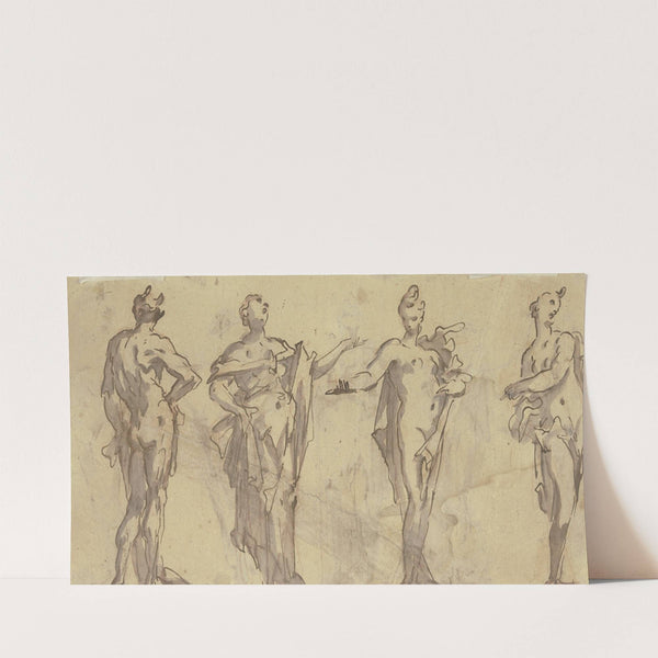 Four statues. by Gaspare Diziani