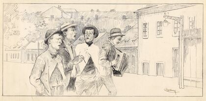 Four street musicians (1900)