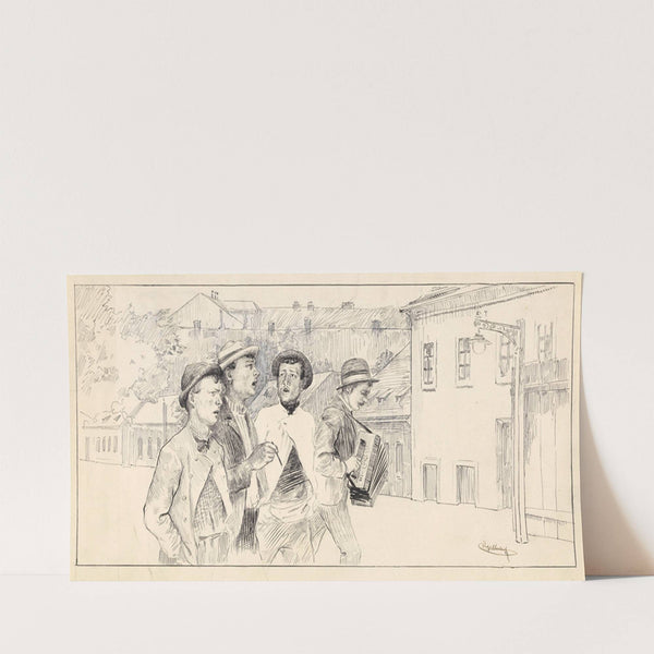 Four street musicians (1900) by Josef Engelhart