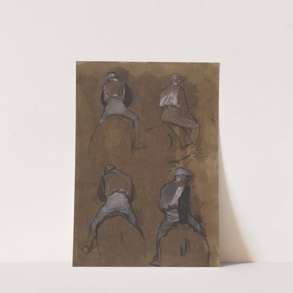 Four Studies of a Jockey (1866) by Edgar Degas