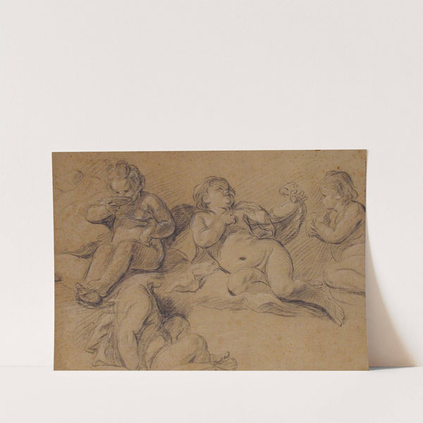 Four Studies of a Nude Child by Joseph Ignace François Parrocel