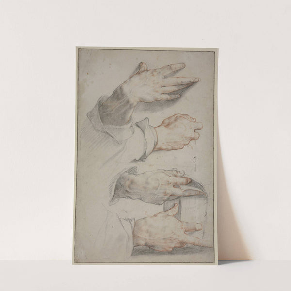 Four studies of a right hand by Hendrick Goltzius