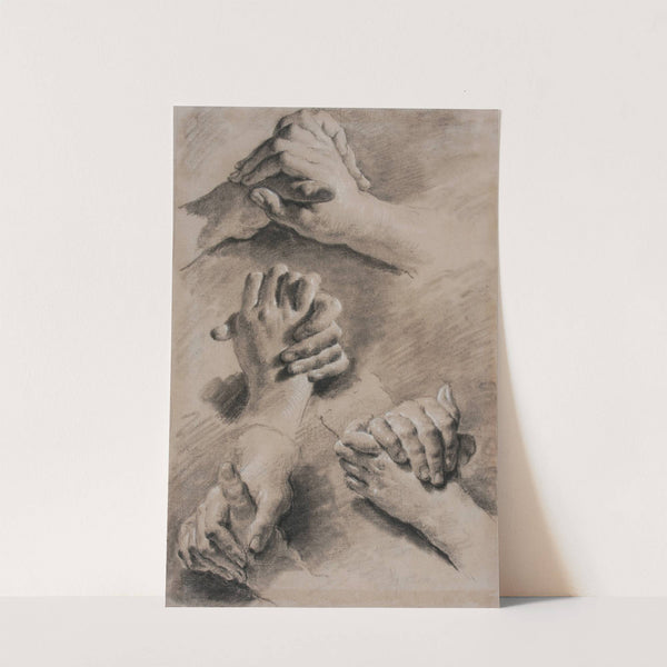 Four Studies of Clasped Hands by Jacopo Guarana